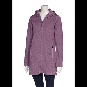 Hooded Anorak Full Zip Jacket-Plum